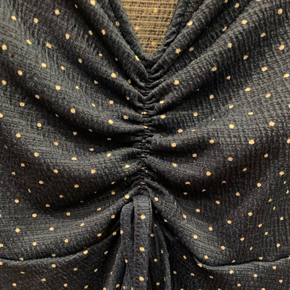Blue polka dot tea Topshop dress. - Picture 4 of 5